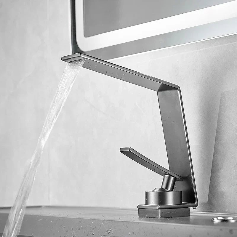 Kraan ontwerp wastafel badkamer waterval - Zilver - Messing s0808bf9c00374236a971f590ab527966q d76cef04 c41e 4ac3 8f32 f9a3e103f871