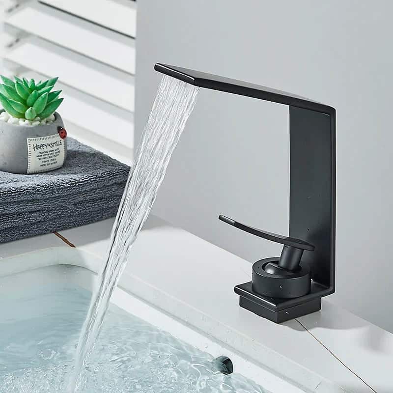 Kraan ontwerp wastafel badkamer waterval - Zwart - Messing s47b15c98e1e24553a122202643991ec0c 9fa1e0f9 0a0f 4d47 a591 311622173daa